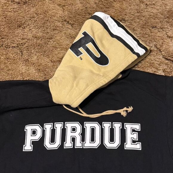 Vintage Purdue College Football Hoodie Black Medium - Picture 2 of 8